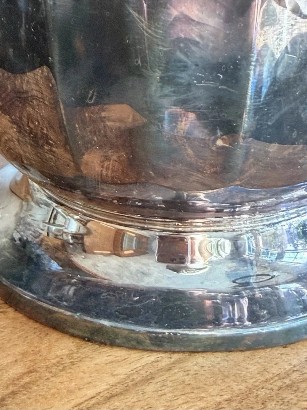 Antique French Empire Silverplate Champagne Chiller Wine Cooler Lion Head